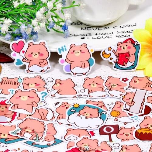 40pcs Creative kawaii Cute Cartoon Pig babe scrapbooking stickers /decorative sticker /DIY craft photo albums/Children
