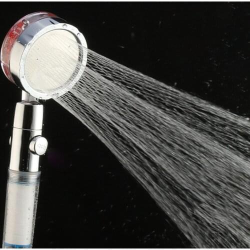 Bathroom Spa Shower Head High Pressure with 3 Adjustable Switch Button Handheld Filter Shower Head Water-Saving Bath Nozzle