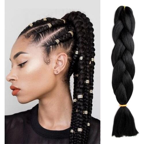 Natifah Jumbo Braiding Hair Kanekalon Hair Wholesale hair Crochet Braid Hair 100g/pcs Synthetic Hair Extension 24inch Purple