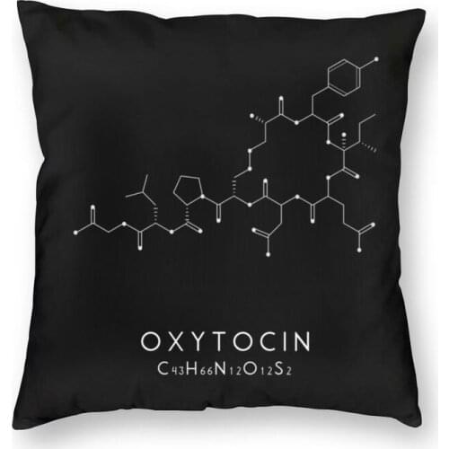 Oxytocin Molecular Structure Cushion Covers Sofa Decoration Chemistry Science Gift Square Throw Pillow Case 45x45cm