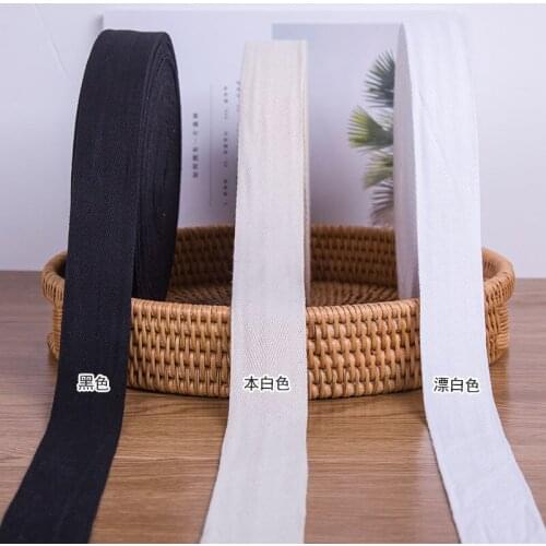 New 6-25mm 100% Cotton Herringbone Belt Cloth Belt Hemming Strip Marching Belt Pure Cotton Webbing Leggings with Hemming Cloth