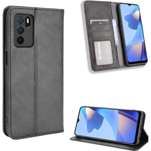 For OPPO A16 Luxury Flip PU Leather Wallet Magnetic Adsorption Case For OPPO A16 A 16 OPPOA16 Phone Bags
