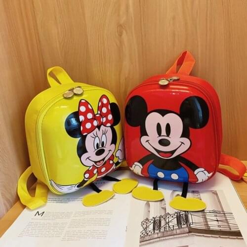 Disney backpack 3D mochila escolar Minnie Mickey Kindergarten EVA Schoolbag Hard Shell Backpack Cartoon Lovely Kids