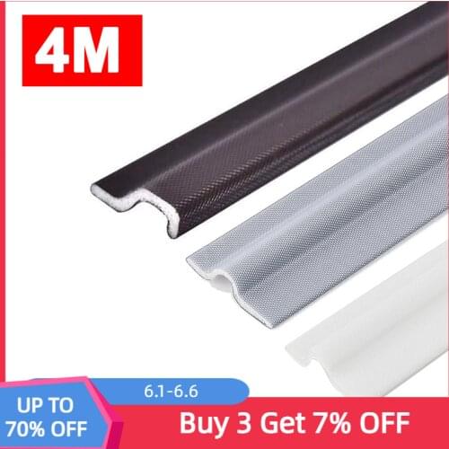 4M Window Draft Stopper Self Adhesive Insulation Seal Strip Cuttable Dustproof Door Side Weather Stripping Soundproof Foam
