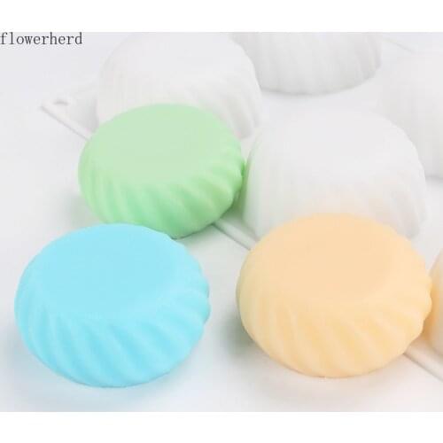 Diy Handmade Soap Mold Fodnant Cake Silicone Mold 6-hole Round Gear Large Soap Mold Chocolate Mold Soap Making Kit Pastry Tools