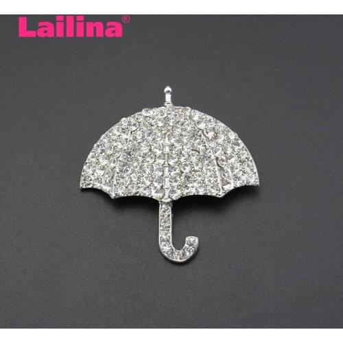 Bling Rhinestone Crystal Umbrella Brooch Decorative Garment Accessories Wedding Bridal Brooch Pin