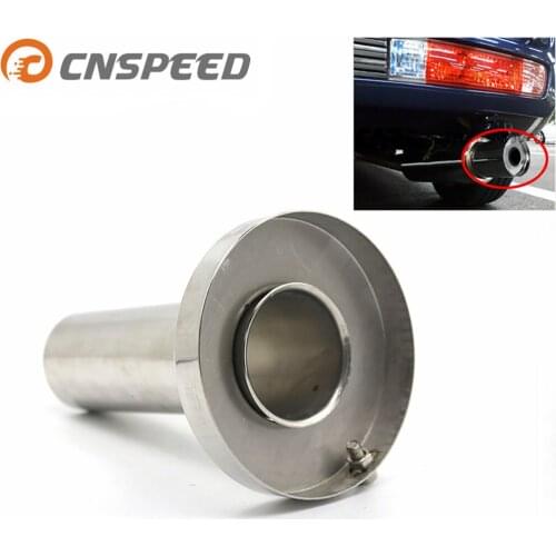 CNSPEED universal not adjustable 85mm 3.5" / 98mm 4'' / 110mm 4.5'' car chrome stainless steel exhaust muffler silencer YC100706