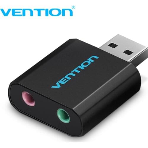 Vention USB Sound Card USB Audio Interface headphone Adapter Soundcard for Mic Speaker Laptop PS4 Computer External Sound Card