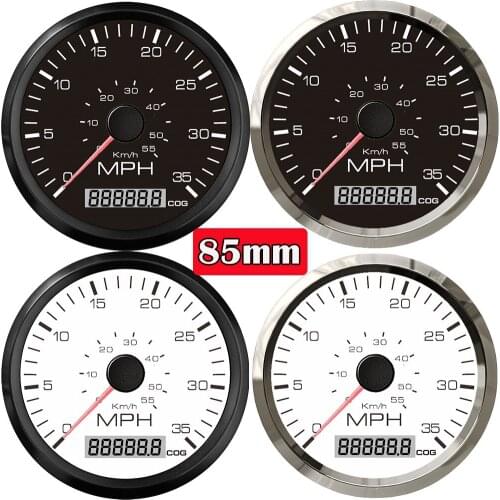 Waterproof 85mm Digital Car Boat GPS Speedometer Odometer 0-35MPH 0-55km/h Gauge For Car Truck Motorcycle Marine Speedometer