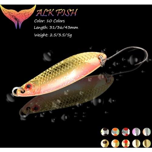WALK FISH 1PCS 2.5g/3.5g/5g Metal Bait Spoon Sequin Bait 3D Eyes Fishing Lures Sinking Hard Bait Spinner Wobbler Fishing Tackle