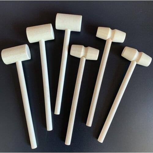 1Pcs Children Toy Mini Wooden Hammer Wood Mallets Crafts Jewelry Crafts Wood Craft Wood Craft Tools DIY Handmade