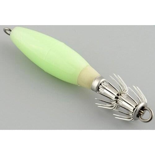 1 Pc 9.5cm Fishhooks Luminous Glow in Dark Squid Cuttlefish Hook Hard Bait Fishing Lure Fishing Hook