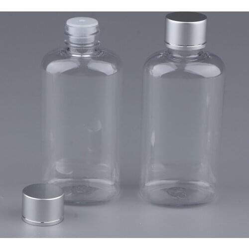 2Pcs 100ml Empty Clear Plastic Bottles Tubes Screw Caps Containers for Shampoo Lotions Toners