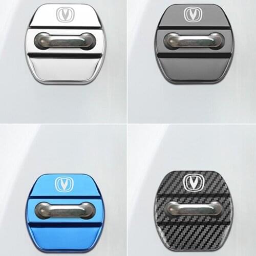 4Pcs Car Door Lock Buckle Cover Emblems Case Protection Accessories For Changan CS55 CS75 CS35 CS95 2018 2019 2020 Auto Styling