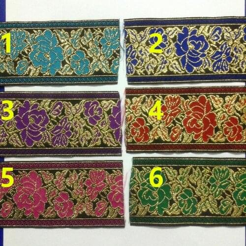 5cm nylon and metallic yarn jacquard glitter ribbon,nation style glittering ribbon,XERY200104A