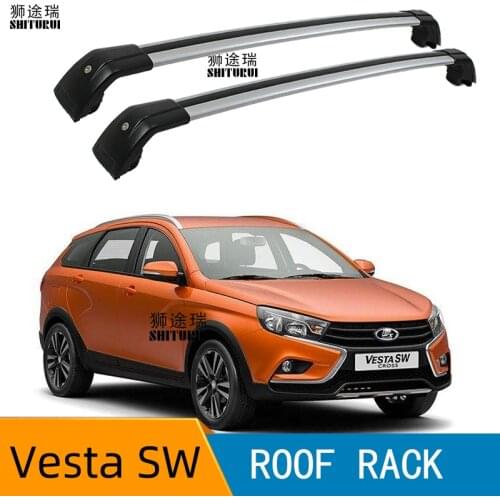 2Pcs Roof Bars for Vesta SW CROSS Estate (GFL_) 2015-2019 Aluminum Alloy Side Bars Cross Rails Roof Rack Luggage Carrier
