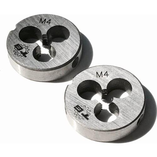 Free shipping of 2pcs metric standard dies M4 *0.5/0.7 mm OD 20MM threading Tools Lathe Model Engineer Thread Maker 4 mm x 0.7mm