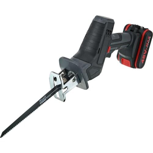 Cordless Logging Chainsaw With 4 Blades 48VF Electric Wood Metal Reciprocating Saws With Power Adapter Woodworking Garden Tool