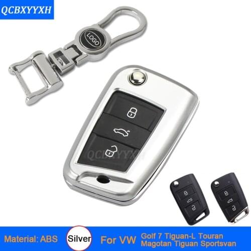Car Key Cover Car-Styling Zinc Alloy+Plastic Case For VW Sportsvan Tiguan Touran Magotan Golf 7 Polo Passat Bora Car Key Case