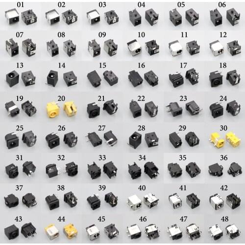Cltgxdd 48models,2PCS each DC Power socket For Samsung For lenovo / DELL etc laptop DC jack socket connector Power female port