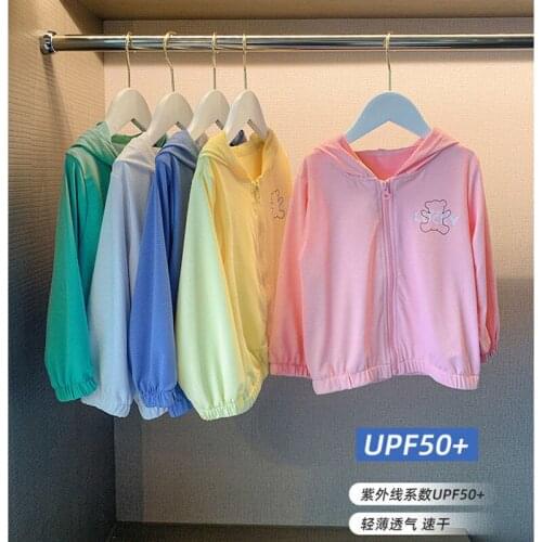 Childrens sunscreen Shirt Girls' summer thin baby sunscreen clothes new childrens sunscreen coat air conditioning suit boys' t
