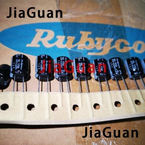 50PCS RUBYCON YXF 35V220UF 10X12.5MM electrolytic capacitor 220uf 35v yxf 220uF/35V high frequency low resistance long life