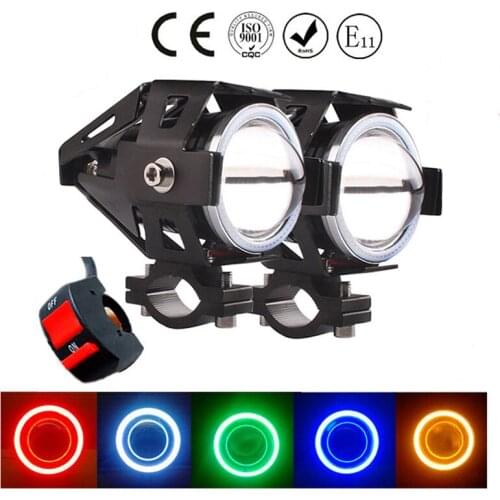 125W 12V Motorcycle Headlight Motorbike 3000LM moto spotlight U7 LED Driving Fog Spot Head Light Decorative Lamp work spot lamp