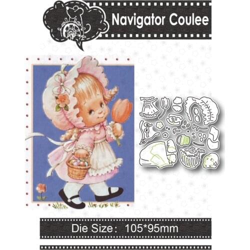 Cute girl Metal cutting mold Die to scrapbook Die cutting mold Craft supplies Cut decoration Stamps and molds 2021