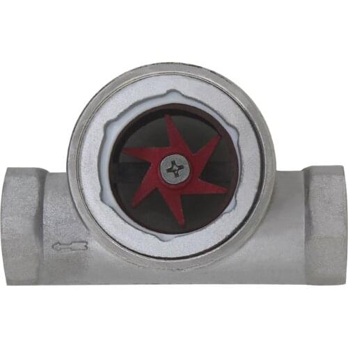 1/4" 3/8" 1/2" 3/4" 1" - 2" BSPT Female Window Sight Glass Flow Indicator With Impeller Stainless Steel Water Oil