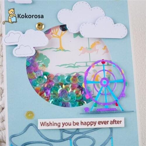 Kokorosa Amusement Park Series Cutting Dies Metal Dies Scrapbooking Album Card Making Embossing Stencil Diecuts New 2021