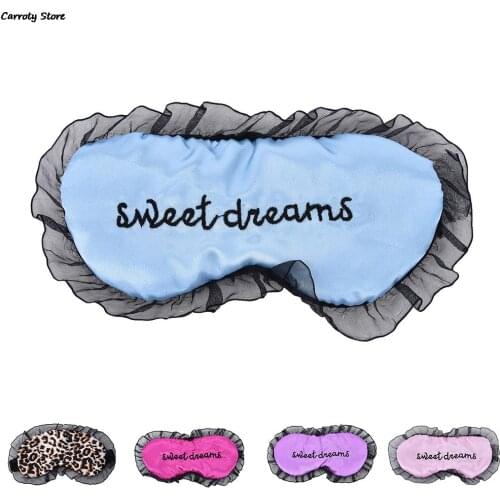 Sweet Dreams Lace Duplex Silk Sleeping Eye Mask Sexy Eye Shade Sleep Mask Black Mask Bandage On Eyes For Sleeping