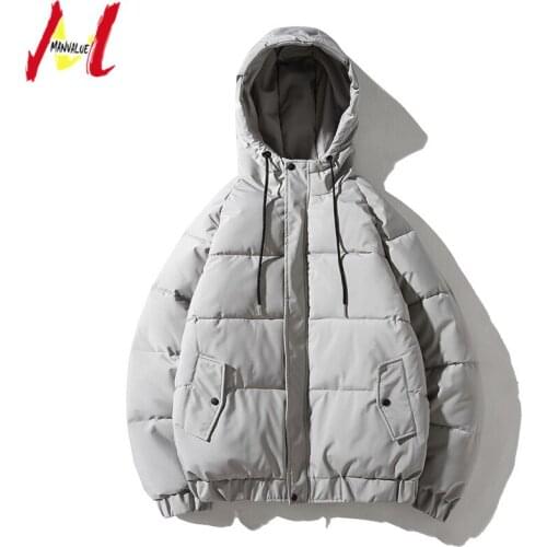 MANVALUE Mens Winter Thickening Clothes Young Students Short Coats Korean Style Fashion Handsome Cotton-padded Jackets