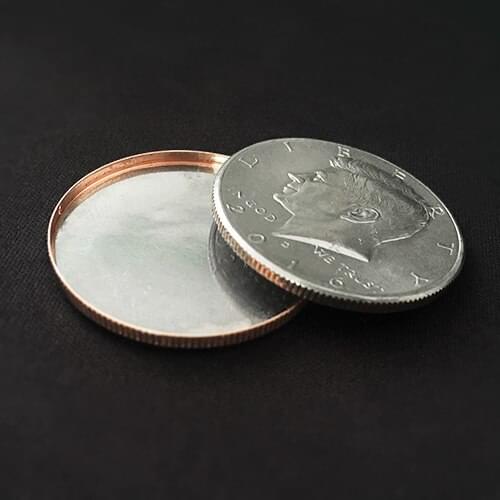 1pc Magnetic Expanded Shell (Half Dollar)Appear Vanish Magia Magician Accessory Close Up Illusions Magic Tricks Props Gimmick