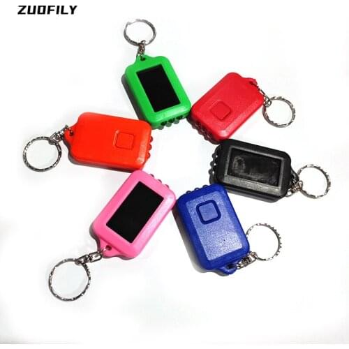 Mini Portable Solar Power 3 LED Light Keychain Keyring Torch Flashlight Outdoor Survival Emergency Light Tools Small Flashlight