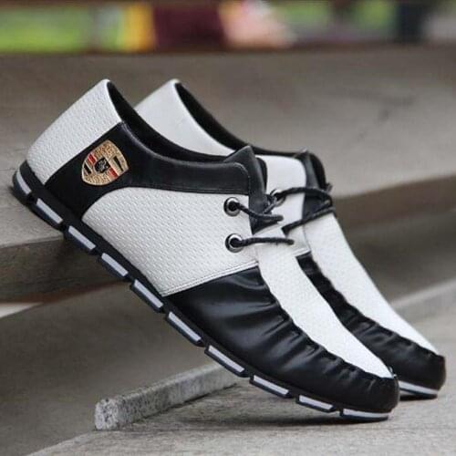 Sports driving shoes mens flat non-slip casual shoes Italian flat shoes 2020 Korean version of mens pea soft shoes