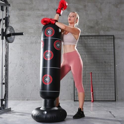 Inflatable Boxing Bag Training Pressure Relief Exercise Water Base Punching Standing Sandbag Fitness Body Building Equipment