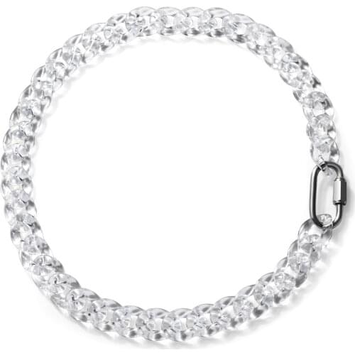 New Trendy Transparent Acrylic Insurance Clasp Choker Necklace Fashion Jewelry