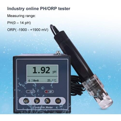 New Online PH-110 Digital Industrial Ph /ORP Meter Sensor Electrode Ph Probe for Sewage Detection,Dosing Control,Acid-base Ratio