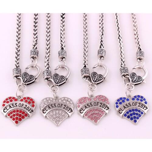Fashion School Anniversary Gift Class Of 2017 Heart Pendant necklace