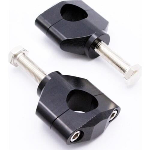 Black Handlebar Risers 28MM Fat Handle Bar Mounts Clamp For Kawasaki KX125 06-08/250 05-08 KXF250 05-16/450 06-16
