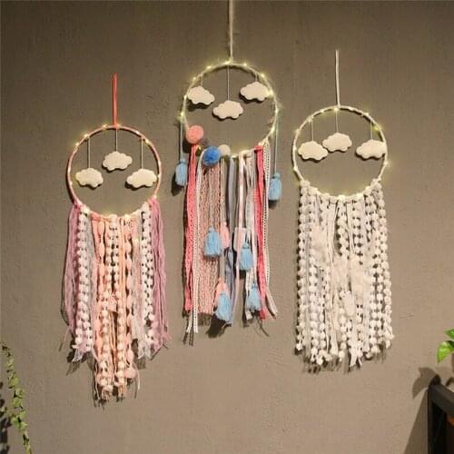 Hand Made Cloud Dream Catcher Multi-Color Home Decoration Tassel Room Pendant Hanging Ornament Girl Childrens Kid Gifts
