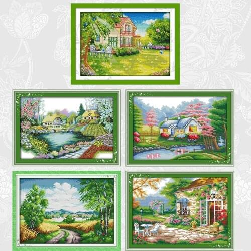 Beautiful homeland Cross Stitch kits 14ct Counted Printed Canvas 11ct Fabric Stitching Embroidery DIY Handmade Needlework Crafts