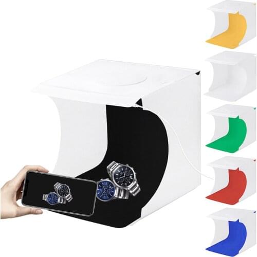 Profession Photography Accessories Desktop Photo Studio Box 20cm Folding Tabletop Shooting Light Box 6 Colors Photobox Softbox