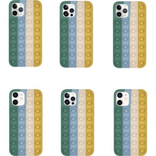 Push Bubble Case for iPhone 12/11 Pro Max 12/11 Pro 12/11 Green Gold