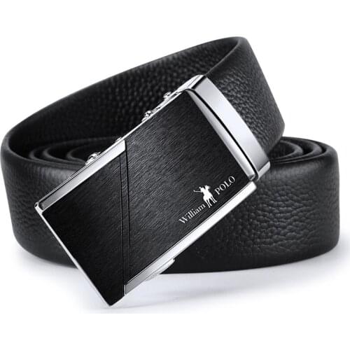 WILLAIMPOLO mens designer belt mens high-quality genuine luxury belt mens belt metal automatic buckle 054p