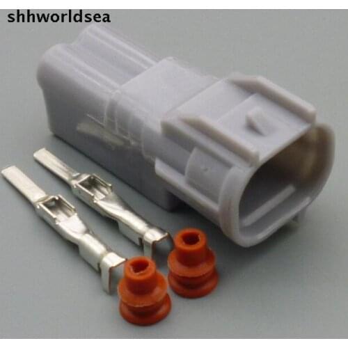 Shhworldsea 2 Pin 2.2m male Auto Oil nozzle plug Car waterproof electrical wire Harness connector for Toyota,Honda,Nissan car