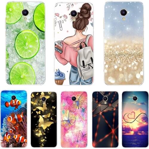 Silicone Case For Meizu M5 Note Case 5.5" inch Cartoon Flower Cover For Meizu M5 Note Phone Case For Meizu M 5 Note Coque Bumper