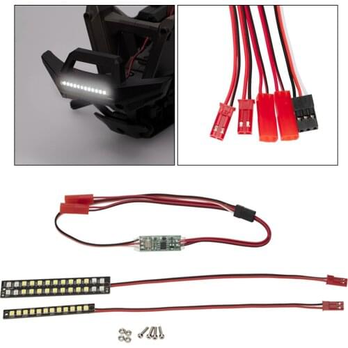Front Rear Bright Bumper LED Light Lamp Strips for TRAXXAS MAXX 1:10 RC Crawler Car