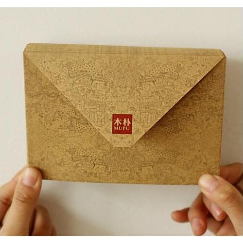 10pcs/lot Vintage Retro Kraft Paper Envelope Paper DIY Card package bags