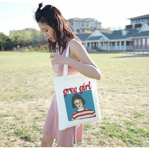 Summer Large Capacity Casual Women Canvas Cartoon Art Printing Messenger Bag Fashion Harajuku Students Shoulder Bookbag